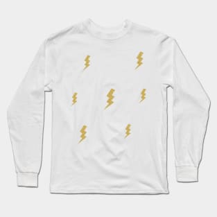 lightning bolt gold Long Sleeve T-Shirt